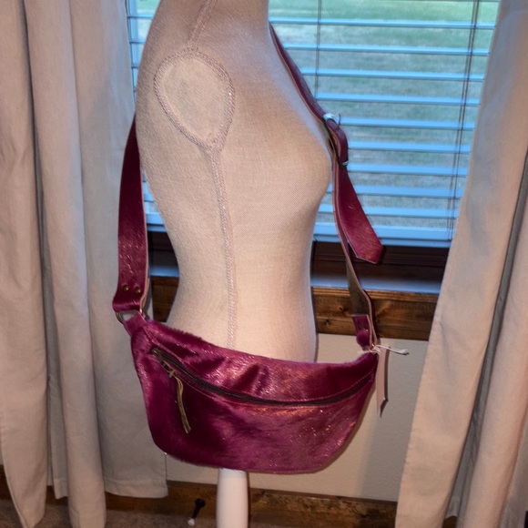 Keep It Gypsy Handbags - Keep it gypsy fuschia hide on hair sling bag crossbody style bnnu and bnnu.
